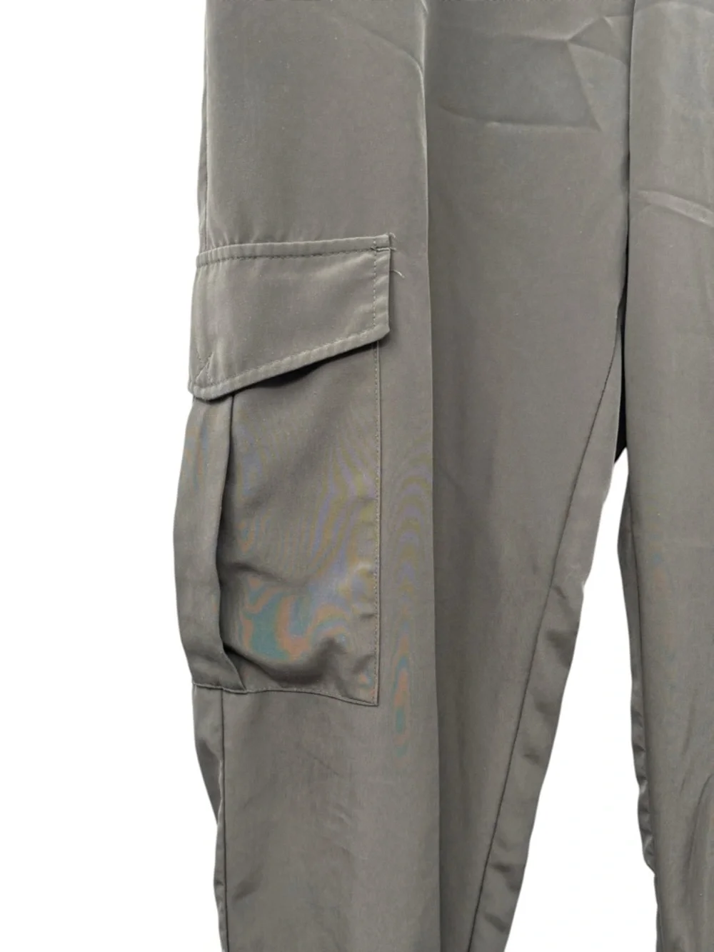 Zara Women’s  Dark Khakis High Waisted Cargo Joggers Size Large - Picture 6 of 15